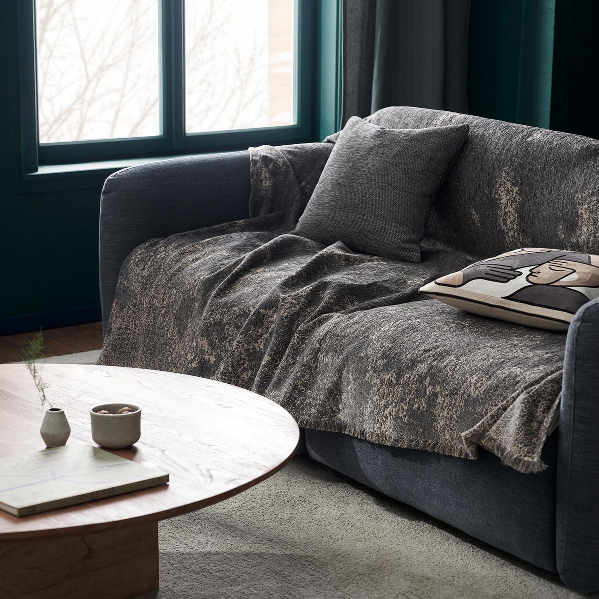 Ριχτάρι Τριθέσιου 180x310cm GOFIS HOME Laverna Rock Grey 425/15