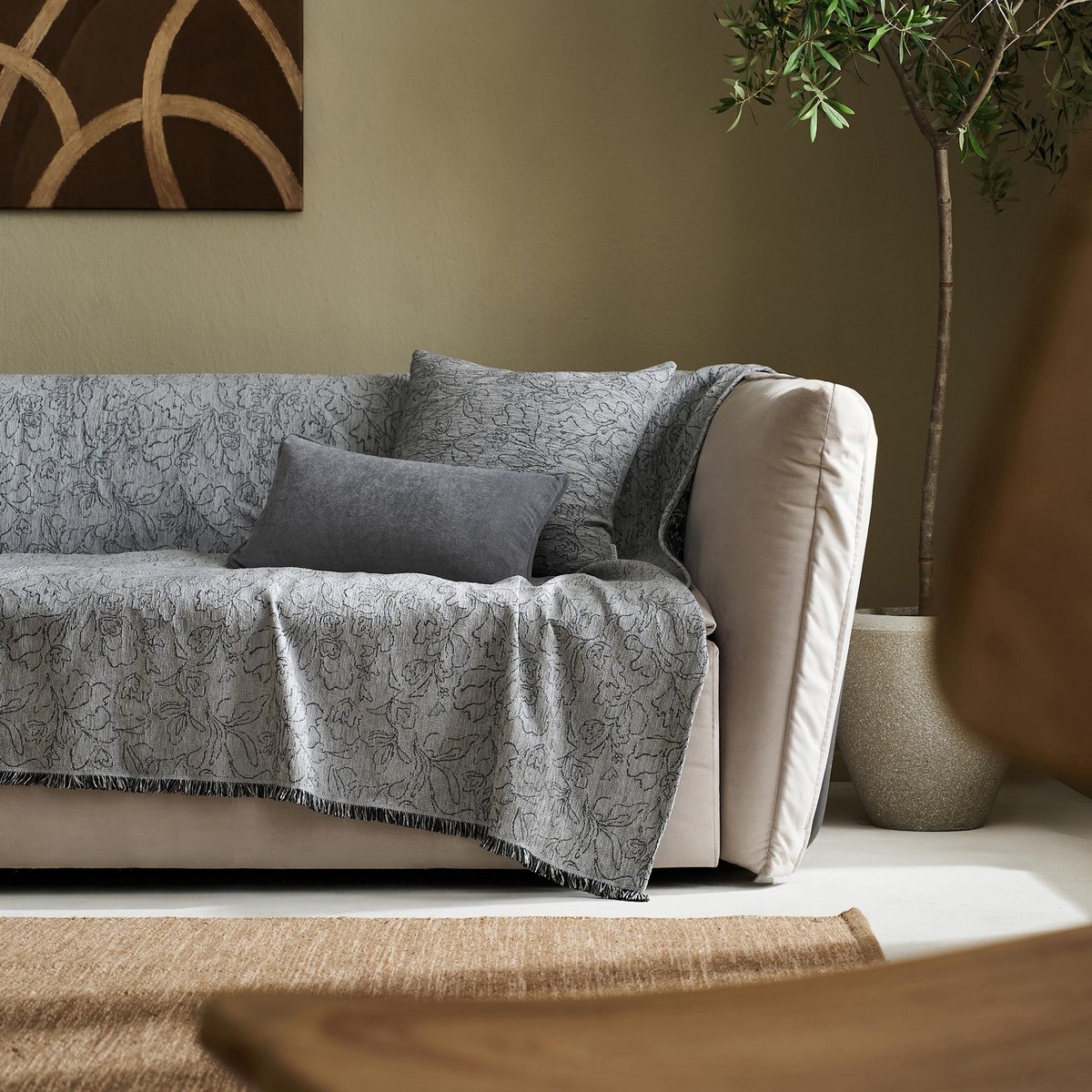 Ριχτάρι Διθέσιου 180x250cm GOFIS HOME Aradia Pearl Grey 430/15 - Image 5