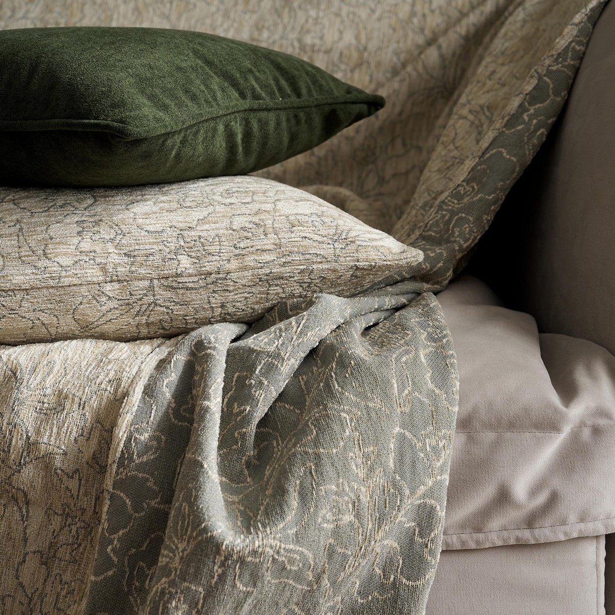 Ριχτάρι Τριθέσιου 180x300cm GOFIS HOME Aradia Weed Beige 430/07