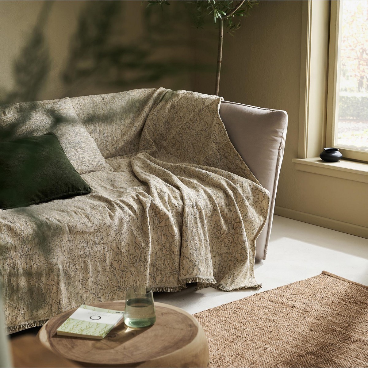 Ριχτάρι Τριθέσιου 180x300cm GOFIS HOME Aradia Weed Beige 430/07 - Image 5