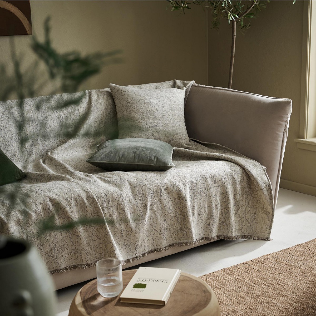 Ριχτάρι Τετραθέσιου 180x350cm GOFIS HOME Aradia Olive Beige 430/06 - Image 4