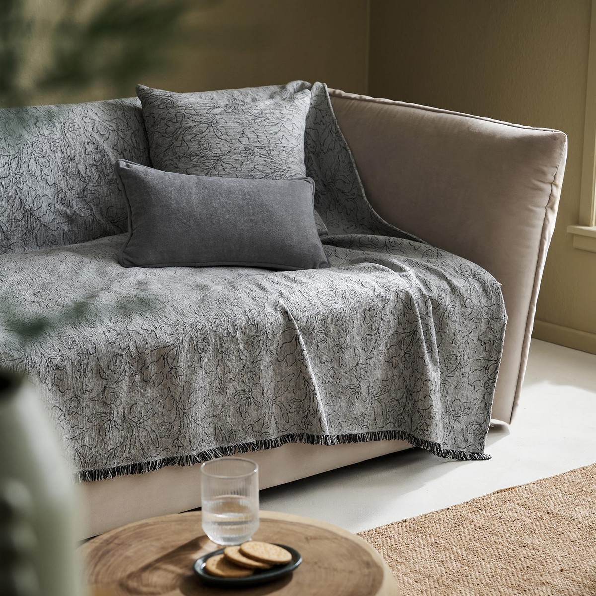 Ριχτάρι Τετραθέσιου 180x350cm GOFIS HOME Aradia Pearl Grey 430/15