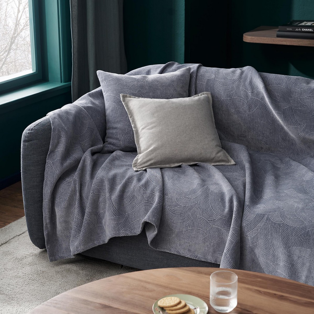 Ριχτάρι Πολυθρόνας 180x180cm GOFIS HOME Nimbus Blue Grey  447/09 - Image 4
