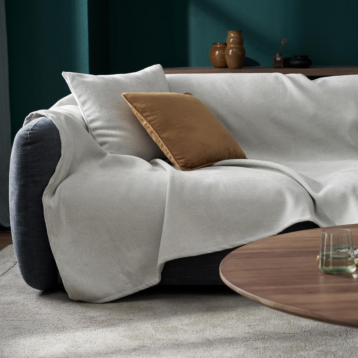 Ριχτάρι Πολυθρόνας 180x180cm GOFIS HOME Nimbus Opal Green 447/11