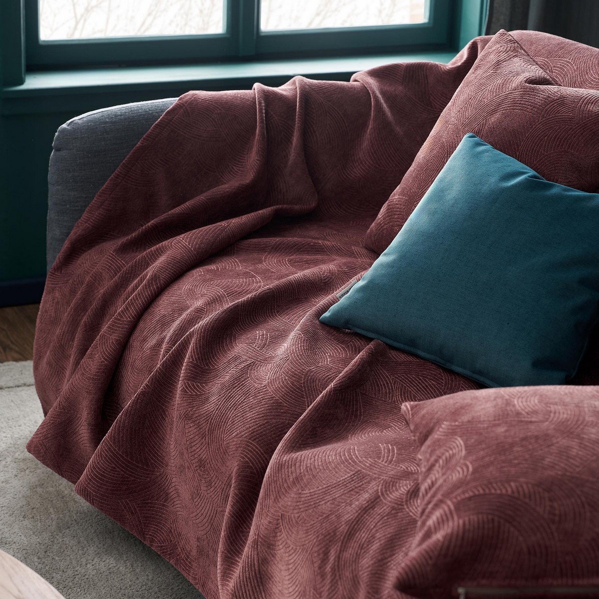 Ριχτάρι Διθέσιου 180x250cm GOFIS HOME Nimbus Red Wine 447/02 - Image 5