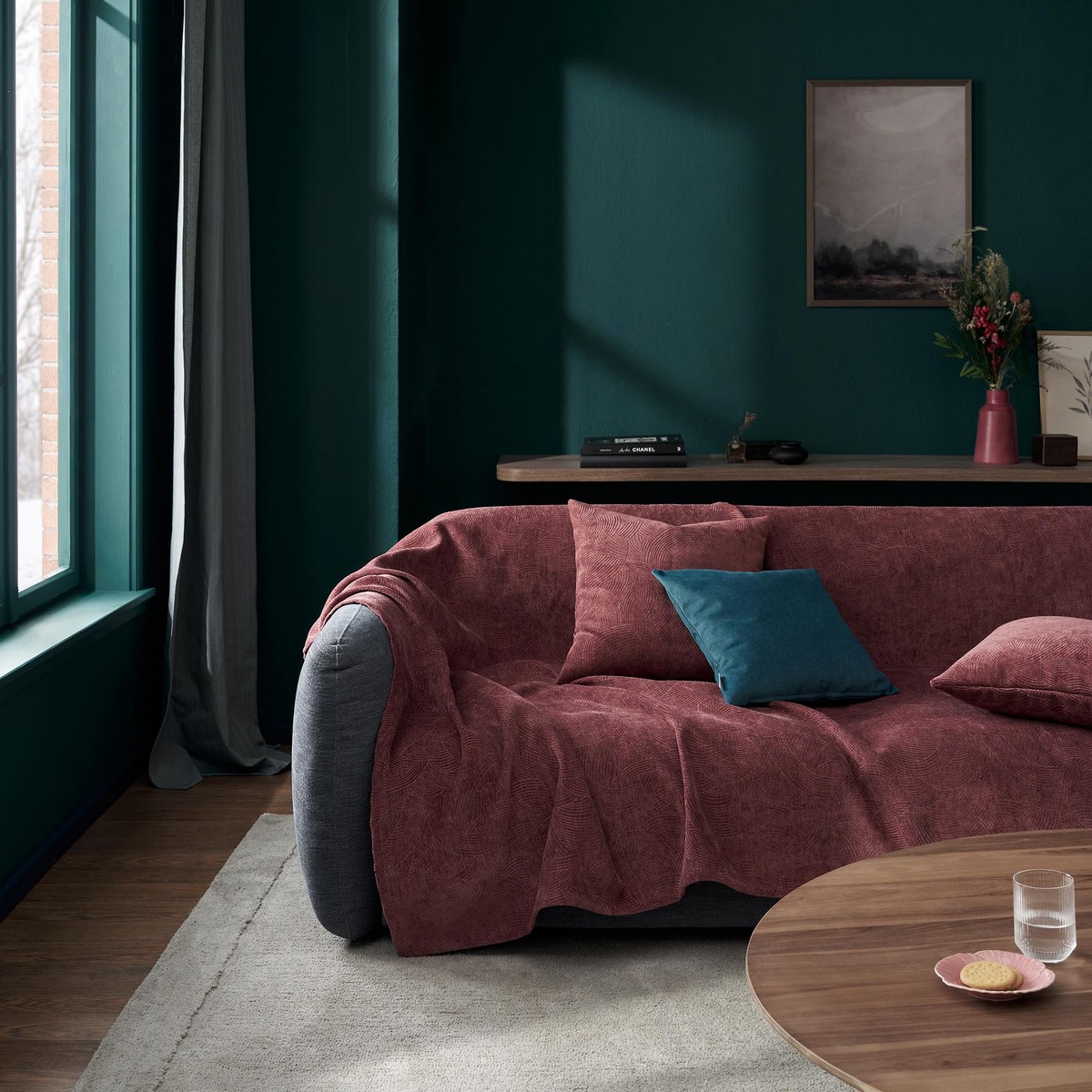 Ριχτάρι Τριθέσιου 180x300cm GOFIS HOME Nimbus Red Wine 447/02 - Image 6