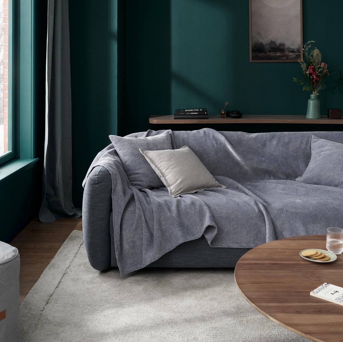 Ριχτάρι Τριθέσιου 180x300cm GOFIS HOME Nimbus Blue Grey  447/09 - Image 5