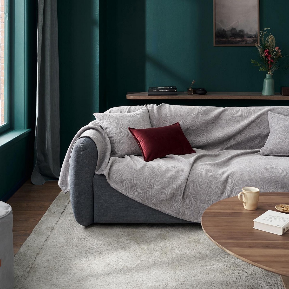 Ριχτάρι Τριθέσιου 180x300cm GOFIS HOME Nimbus Opal Grey 447/15 - Image 6