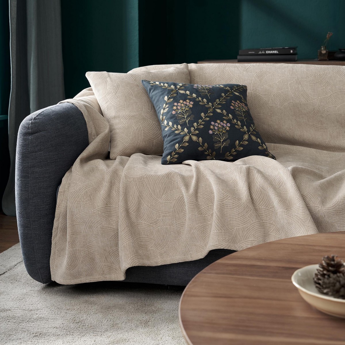 Ριχτάρι Τριθέσιου 180x300cm GOFIS HOME Nimbus Warm Beige 447/39