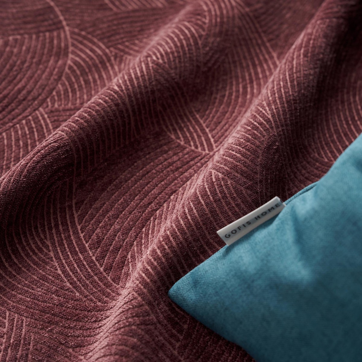 Ριχτάρι Τετραθέσιου 180x350cm GOFIS HOME Nimbus Red Wine 447/02 - Image 2