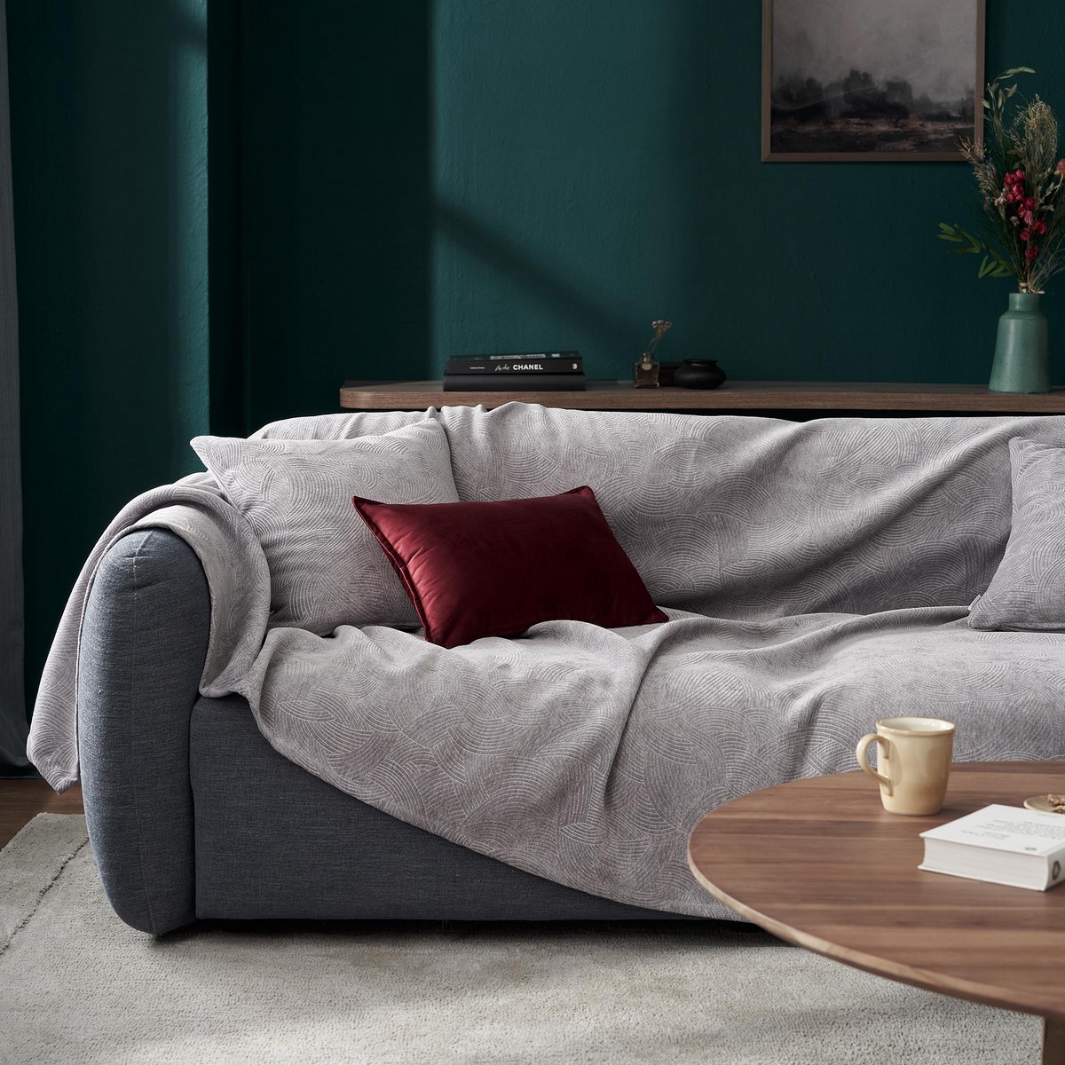 Ριχτάρι Τετραθέσιου 180x350cm GOFIS HOME Nimbus Opal Grey 447/15