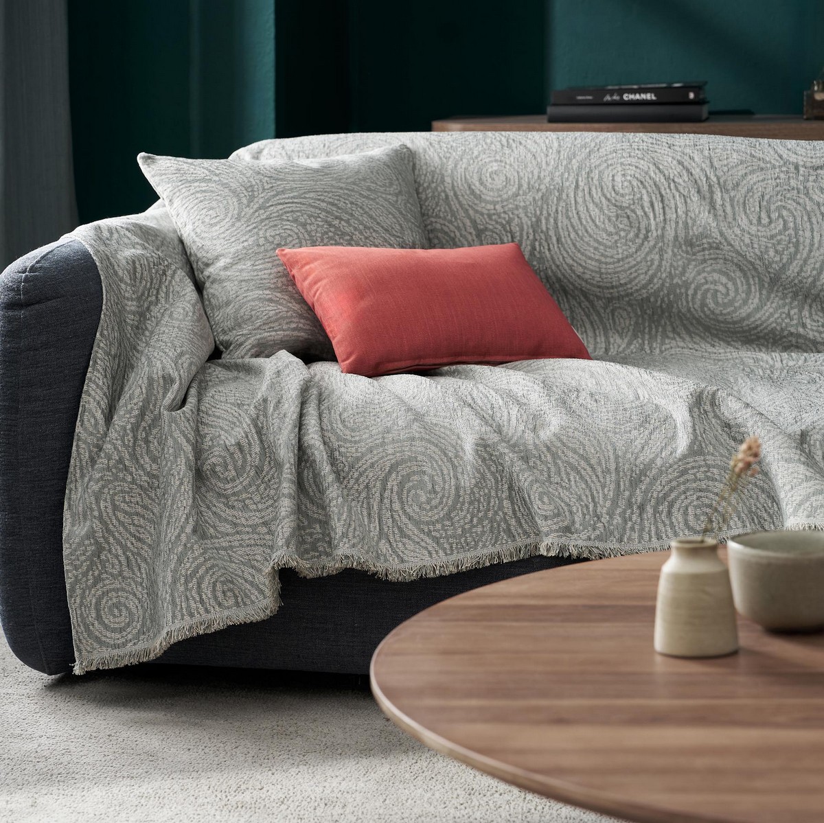 Ριχτάρι Πολυθρόνας 180x180cm GOFIS HOME Rune Opal Green 448/07