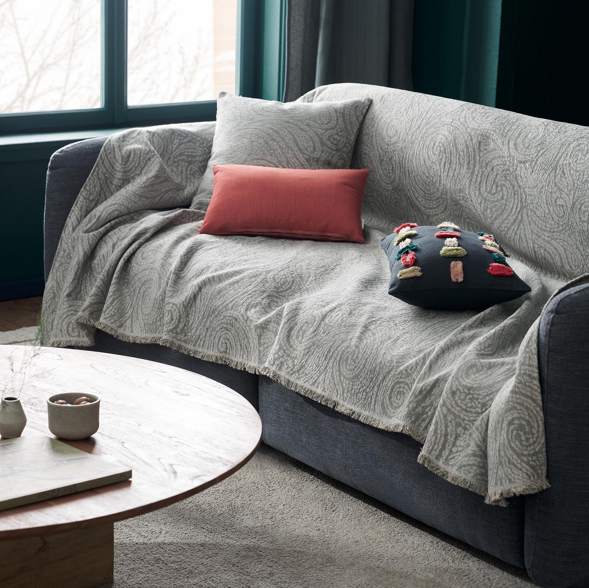 Ριχτάρι Πολυθρόνας 180x180cm GOFIS HOME Rune Opal Green 448/07 - Image 5