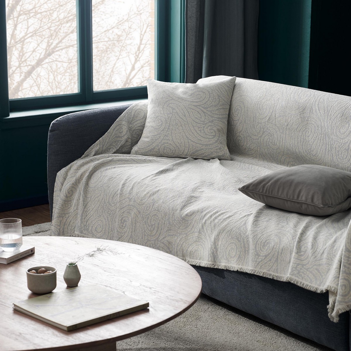 Ριχτάρι Τριθέσιου 180x300cm GOFIS HOME  Silver Grey 448/15 - Image 5