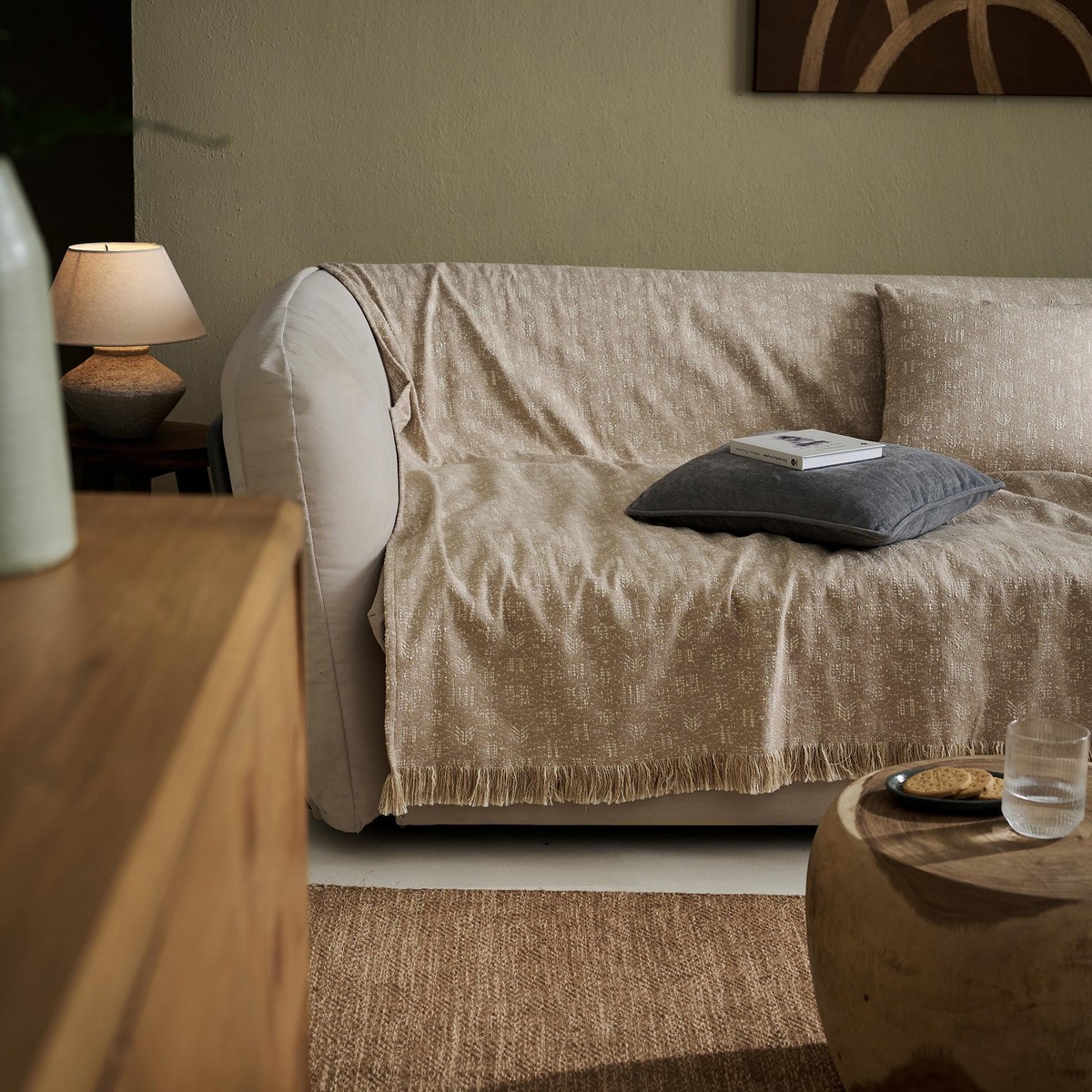 Ριχτάρι Τριθέσιου 180x310cm GOFIS HOME Azar Ground Beige 464/06