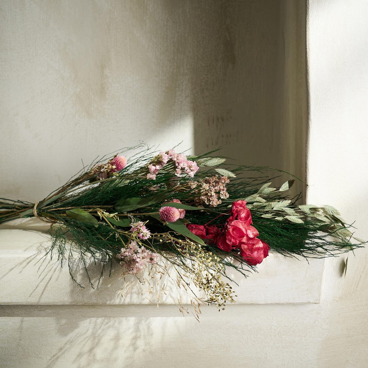Σύνθεση με αποξηραμένα άνθη Ύψος : 60cm, 200γρ. GOFIS HOME Fouzia 192 - Image 5