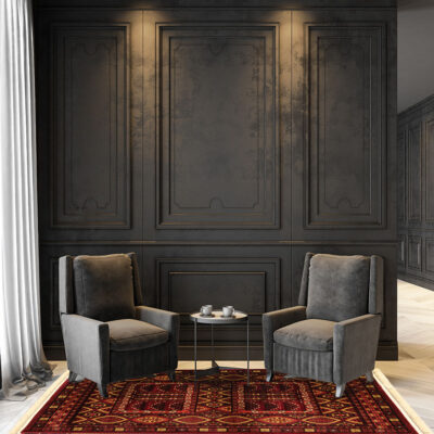 NewPlan ΧΑΛΙ PERSIA 2273 BURGUNDY ΜΕ ΚΡΟΣΣΙ - Image 5